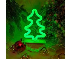 Neon Wood Stand LED Kalėdų Eglutė žalia FLNW03 Forever Light
