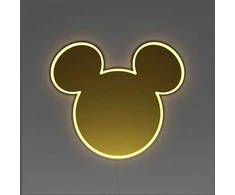 Lubinis šviestuvas Neon Yellowpop Disney Mickey Mirror auksinė