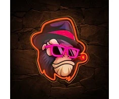 Neoninis ART LED GANGSTA MONKEY daugiaspalvis FLA03 Forever Light