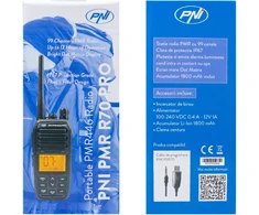 Nešiojama radijo stotelė PNI PMR R70 PRO 446MHz, 0.5W, 99 kanalai, 16 PMR ir 50 CTCSS bei 104 DCS tonai, IP67