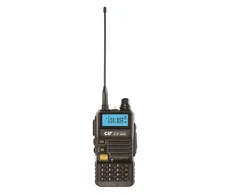 Nešiojama VHF / UHF radijo stotelė CRT FP00 dviejų dažnių juostų 136-174 ir 400-440 MHz, spalva juoda, VOX, 128 kanalai, nuskaitymas (Scan), programuojama, žibintuvėlis, FM radijas, TOT, retransliatorius