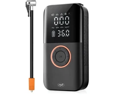 Nešiojamas automobilinis kompresorius su PNI CPA200 baterija 20l/min, 150 PSI, skaitmeninis ekranas, automatinis išsijungimas, dėklas, LED žibintuvėlis, „power bank“ funkcija Li-Ion 1800mAh 20Wh, USB 5V 2A