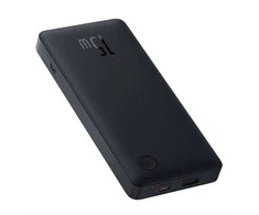 LiPo išorinis akumuliatorius (PowerBank) 10000mAh 15W USB + USB-C Airpow Lite juodas BASEUS