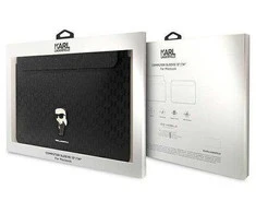Nešiojamo kompiuterio dėklas 14" Karl Lagerfeld Saffiano Monogram Ikonik (KLCS14SAKHPKK) juodos spalvos