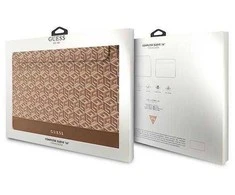 Nešiojamo kompiuterio dėklas 16" Guess GCube Stripes (GUCS16HGCFSEW) rudos spalvos