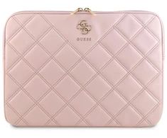 Guess Dėklas kompiuteriui GUCS14ZPSQSSGP 14″ rožinės spalvos Quilted 4G