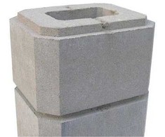 Nežinomas Betonininis tvoros blokelis RTE-20x25x15-K-S