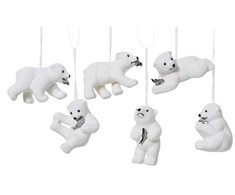 Nežinomas Christmas Tree toy Bear. 8.5 cm. plastikas