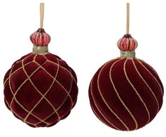 Nežinomas Eglutės žaisliukas Velvet, 10 cm, stiklas