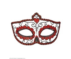 Widmann Nežinomas Kaukė DIA DE LOS MUERTOS 03851, balta/raudona, plastikas