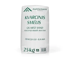 Nežinomas Kvarcinis smėlis 0–0,4 mm, 25 kg, 40