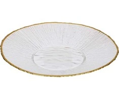 Nežinomas Lėkštė, aukso/balta, 21 cm