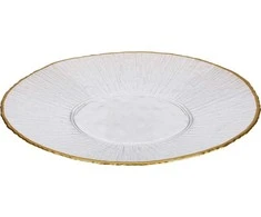 Nežinomas Lėkštė, aukso/balta, 28 cm