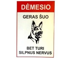 None Nežinomas Lipdukas GERAS ŠUO, LIP049