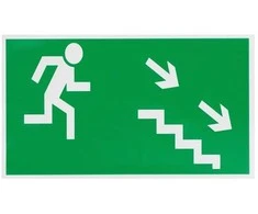 None Nežinomas Lipdukas išėjimas dešinėje laiptais žemyn 100x180mm