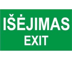 None Nežinomas Lipdukas išėjimas exit 100x180mm