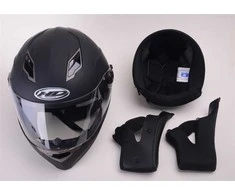 Nežinomas Motociklininko šalmas HD-09B, dydis M, juodas