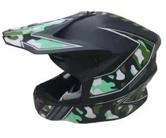 Mentor Nežinomas Motociklininko šalmas HD-806, M (57-58 cm), juoda/žalia