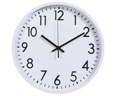 Kmtp Nežinomas Sieninis kvarcinis laikrodis, balta/juoda D30cm