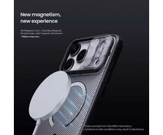 Nillkin CamShield PRO Magnetic Hard dėklas skirtas Apple iPhone 17 Pro Max skaidrus juodos spalvos