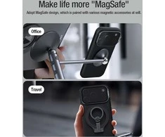 Nillkin CamShield Prop Magnetic dėklas skirtas Apple iPhone 17 Pro juodos spalvos