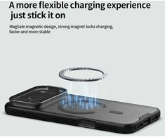 Nillkin CamShield Prop Magnetic dėklas skirtas Apple iPhone 17 Pro Max skaidrus juodos spalvos