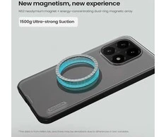 Nillkin Super Frosted PRO Magnetic Back dėklas skirtas Xiaomi 15T Transparent juodos spalvos