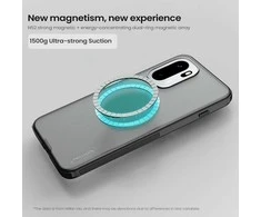 Nillkin Super Frosted PRO Magnetic Back dėklas skirtas OnePlus 15R skaidrus juodos spalvos