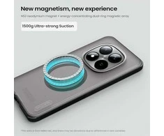 Nillkin Super Frosted PRO Magnetic Back dėklas skirtas Xiaomi Redmi Note 15 Pro 5G Transparent Juodas