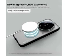 Nillkin Super Frosted PRO Magnetic Back dėklas skirtas Xiaomi 17 Ultra skaidrus juodos spalvos