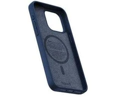 Njord Salmon Leather MagSafe dėklas jūsų Apple iPhone 15 Pro Max, mėlynas