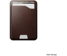 Nomad Leather Mag Wallet with Find My Tracking, ruda