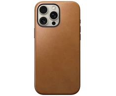 Nomad Modernus odinis dėklas, angliškas, gelsvai rudas, „iPhone 16 Pro Max“