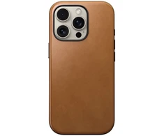 Nomad Modernus odinis dėklas, angliškas, gelsvai rudas, C spalvos – iPhone 16 Pro