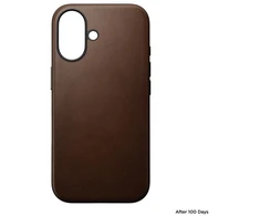 Nomad modernus odinis dėklas, rudas – iPhone 16