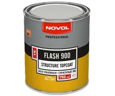 Novol Struktūriniai 1K dažai FLASH900 juodi 0.75 l