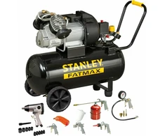 STANLEY ALYVINIS KOMPRESORIUS 50L FMXCM0083E DV2 FATMAX Juodas 400/10/50 + DAŽYMO RINKINYS