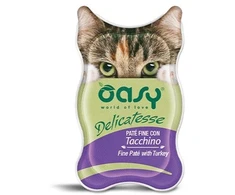 Kačių maistas - Oasy Delicatesse Fine Paté su kalakutiena 85g be glitimo