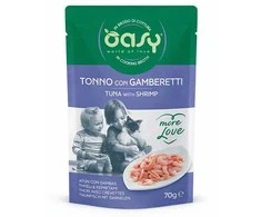 Maisto produktai - Oasy More Love Tuna with Shrimp Wet Food 70g