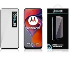 OBAL:ME 5D apsauginis stiklas Screen Protector skirtas Motorola G15/G15 Power juodos spalvos