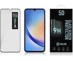 OBAL:ME 5D apsauginis stiklas telefonui Samsung Galaxy A34 5G Juodas