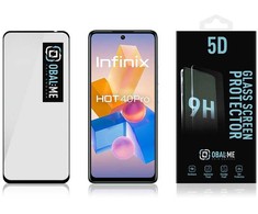 OBAL:ME 5D apsauginis stiklas telefonui Infinix Hot 40 Pro Juodas
