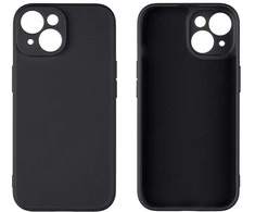 OBAL:ME Matte TPU dėklas telefonui Apple iPhone 15 juodos spalvos