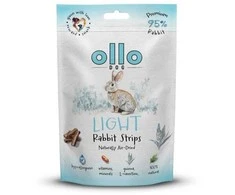 OLLO Air-Dried Light Rabbit strips – skanėstas šuniui – 80g