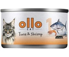 OLLO Cat nr 1 Tuna & Shrimp in broth – šlapias kačių maistas – 70g