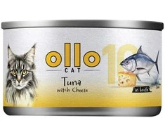 OLLO Cat nr 10 Tuna & Cheese in broth – šlapias kačių maistas – 70g