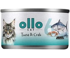 OLLO Cat nr 6 Tuna & Crab in broth – šlapias kačių maistas – 70g