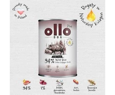 OLLO Plus Collagen Wild boar – drėgnas ėdalas šunims – 400g