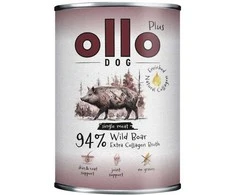 OLLO Plus Collagen Wild boar – drėgnas ėdalas šunims – 400g