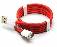 „OnePlus 3 3T“ originalus USB-C duomenų kabelis, 0,95 m baltas/raudonas (masinis)